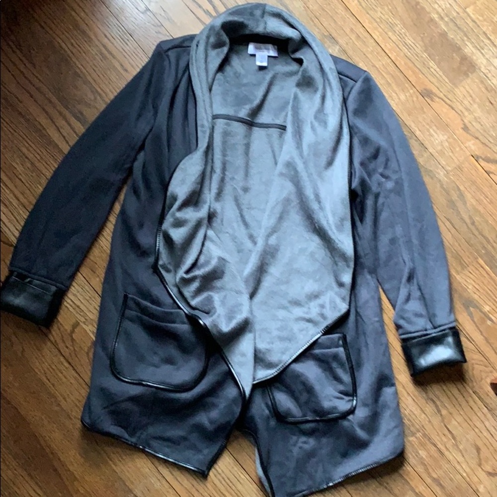 Dark gray maternity cardigan